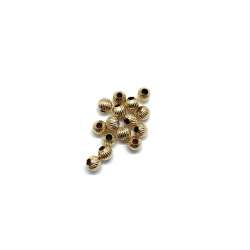 Bolas rayadas de Gold Filled 4mm