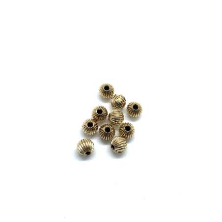Bolas rayadas de Gold Filled 5mm