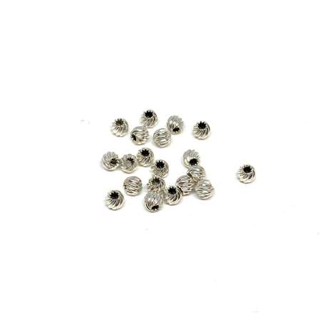 Bolas gayonadas de Plata de Ley 3mm