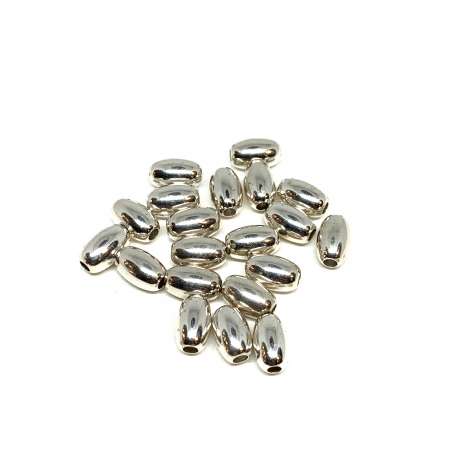 Olivas lisas de Plata de Ley 5x8mm