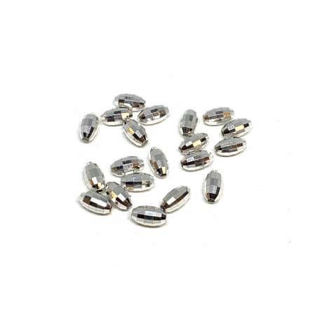 Olivas espejo de Plata de Ley 4x6mm
