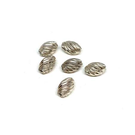 Olivas gayonadas de Plata de Ley 6,5x10,5mm