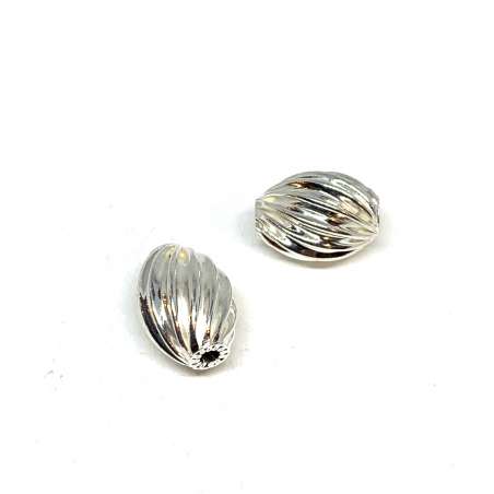 Olivas gayonadas de Plata de Ley 10x13mm