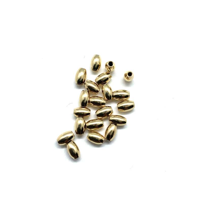Olivas lisas de Gold Filled 3x5mm