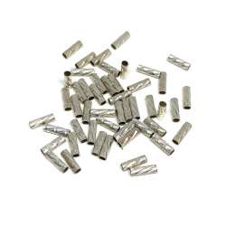 Tubos espejo cortado de Plata de Ley 2x6mm