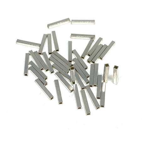 Tubos cuboide / rectángulo de Plata de Ley 1,5x10x0,17mm