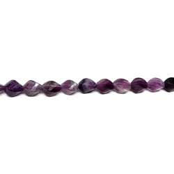 Fluorita lila oliva "S" 10x15mm facetada