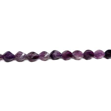 Fluorita lila oliva "S" 10x15mm facetada
