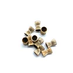 Diábolo rayado de Gold Filled 4x7mm