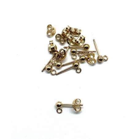 Dormilonas c/g c/p de Gold Filled 3mm
