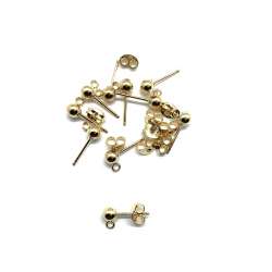 Dormilonas c/g c/p de Gold Filled 4mm
