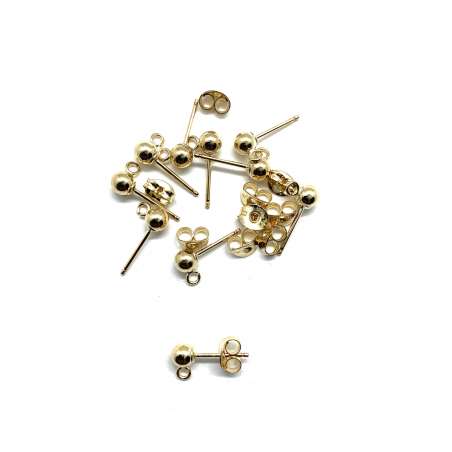 Dormilonas c/g c/p de Gold Filled 4mm