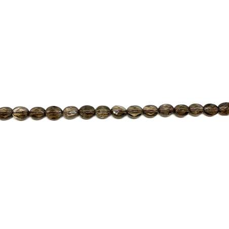 Cuarzo ahumado oval 8x10mm facetado