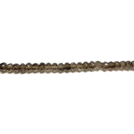 Cuarzo ahumado rondel 8x5mm facetado