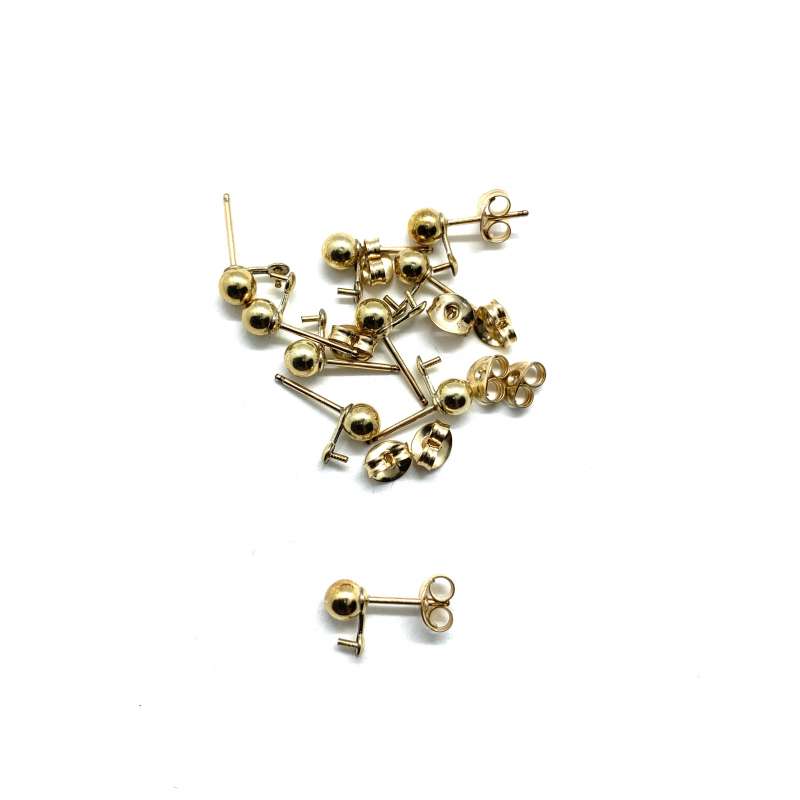 Dormilonas c/g c/p de Gold Filled 4mm