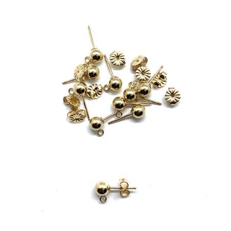 Dormilonas c/g c/p de Gold Filled 5mm