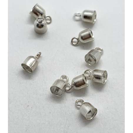 Terminal Capuchón Campana en Plata de Ley 4mm