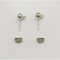 Dormilonas c/g c/p en Plata de Ley 6mm