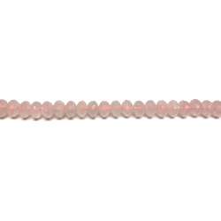 Cuarzo Rosa Rondel 10x6mm facetado