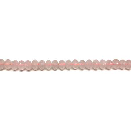 Cuarzo Rosa Rondel 10x6mm facetado