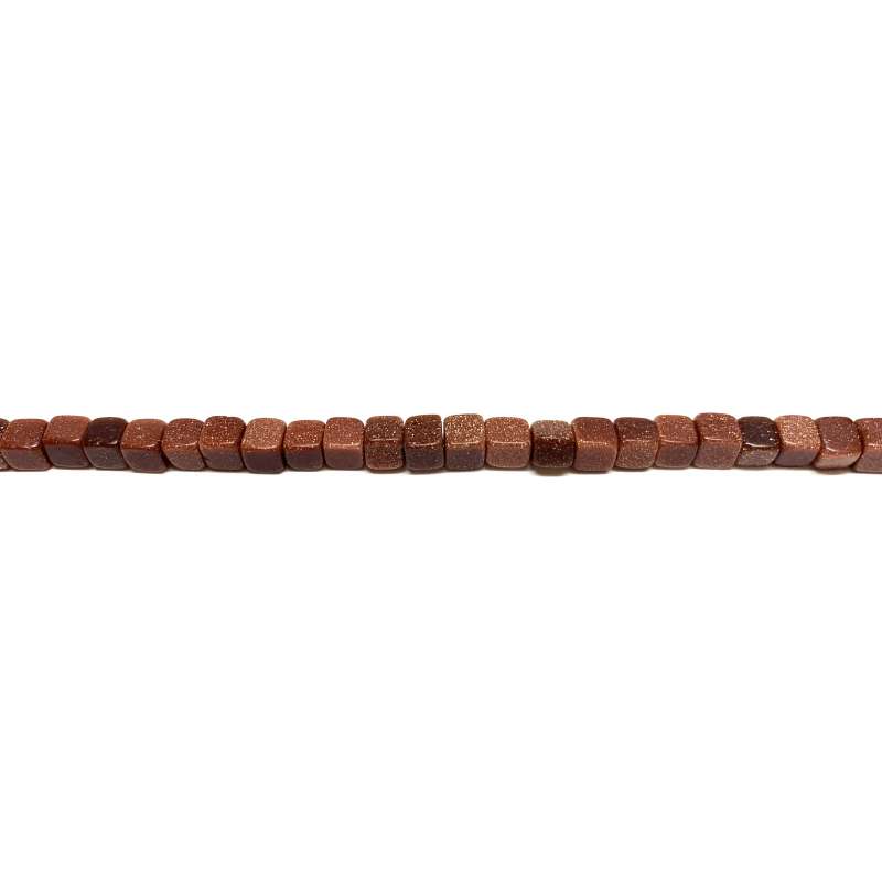 Aventurina Dorada Cubo 4mm