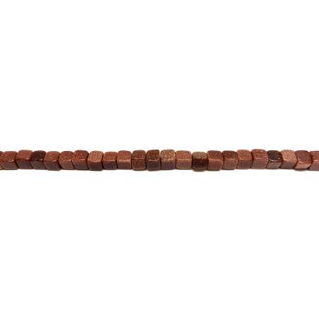 Aventurina Dorada Cubo 4mm