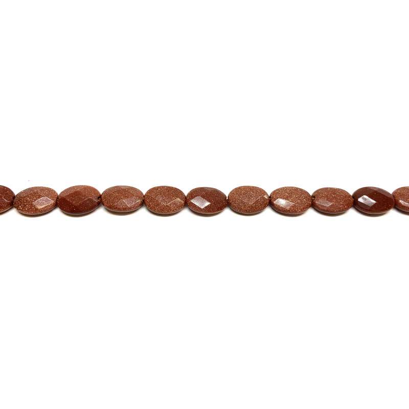 Aventurina Dorada Oval 12x16mm facetada