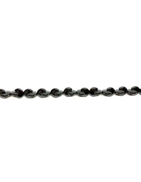 Hematite Media Luna 10x7mm