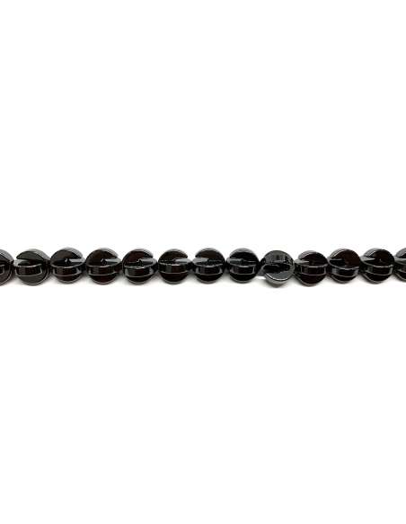 Hematite Media Luna plana 11x6mm