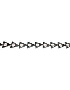 Hematite Triángulo hueco 16x18mm