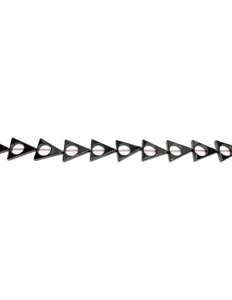 Hematite Triángulo hueco 16x18mm