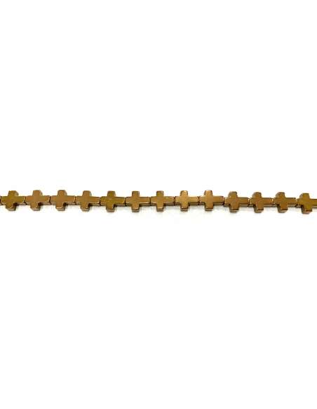 Hematite Dorado Cruz 8x10mm