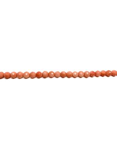 Coral Bambú Rosa 6mm facetado