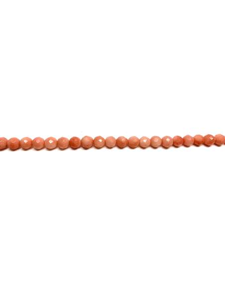 Coral Bambú Rosa 6mm facetado