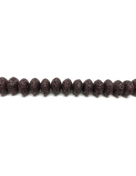 Lava Marrón rondel 16x10mm