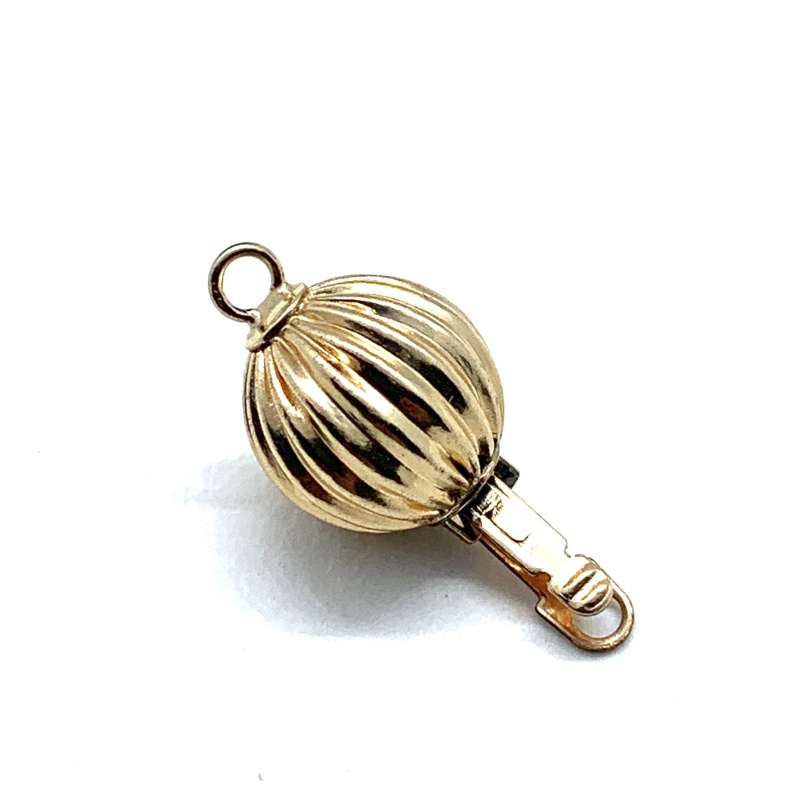 Cierre Bola rayada de Gold Filled 9mm