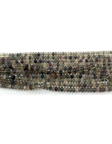 Fluorita rondel 10x6mm facetada