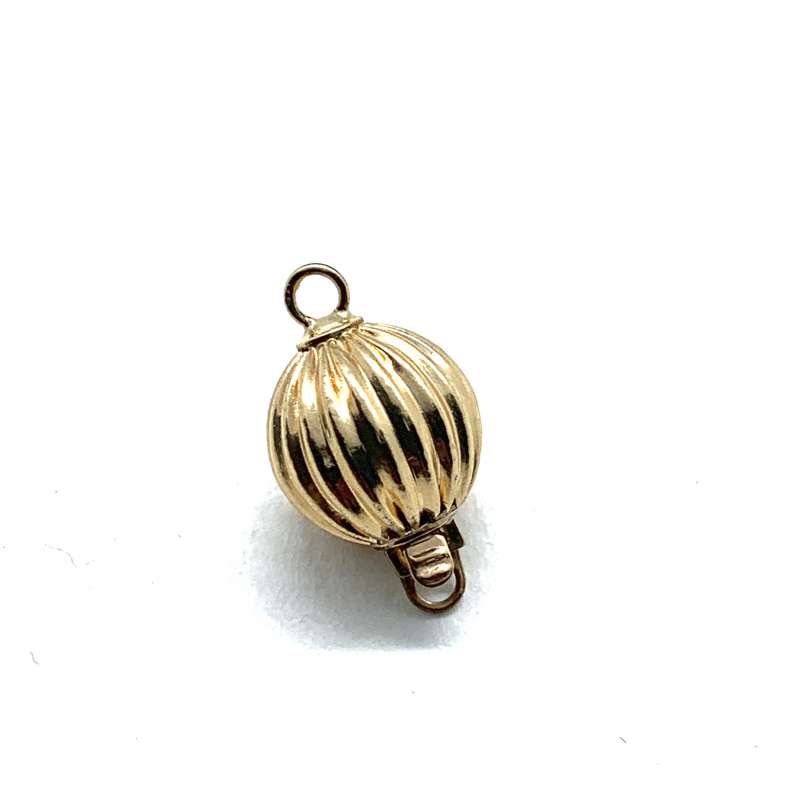 Cierre Bola rayada de Gold Filled 9mm