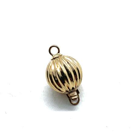 Cierre Bola rayada de Gold Filled 9mm