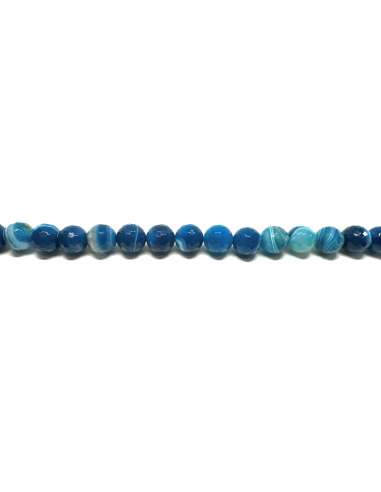 Ágata Veteada Azul 12mm facetada
