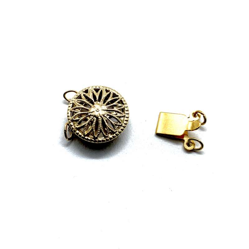 Cierre Chatón filigrana de Gold Filled 13mm  (2...