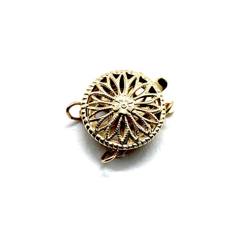 Cierre Chatón filigrana de Gold Filled 13mm  (2...
