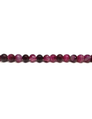 Ágata Veteada Fucsia 12mm facetada