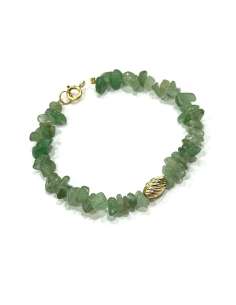 Pulsera de Aventurina Verde y Gold filled
