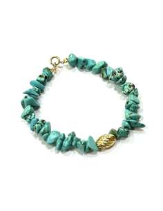 Pulsera de Magnesita (turquesa) y Gold filled