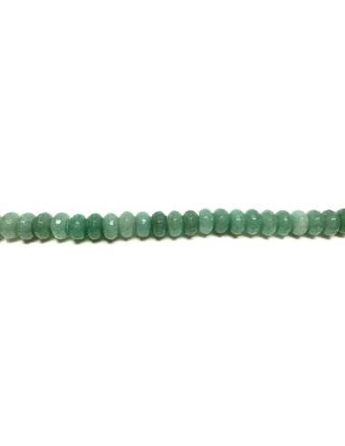 Aventurina Verde rondel 10x6mm facetado