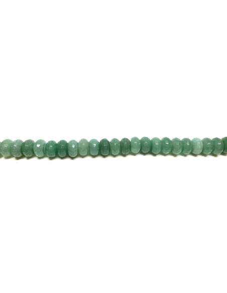 Aventurina Verde rondel 10x6mm facetado