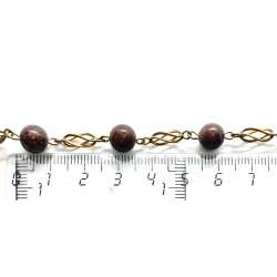 Cadena de Gold Filled Jaspe (1 metro)