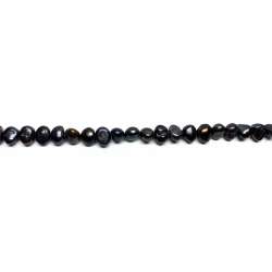 Perlas gris Flat/Planas 7-8mm