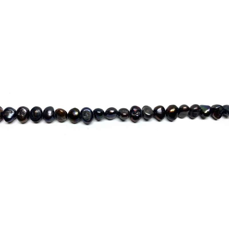 Perlas gris Flat/Planas 7-8mm